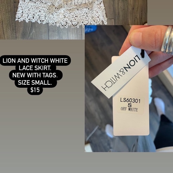 Lion and Witch white lace skirt. New with tags. - Picture 2 of 2